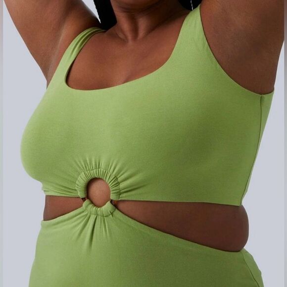 GIA IRL Plus Green Cutout Maxi Dress Womens Sz 2 18/20 Sleeveless NWT - Picture 15 of 17